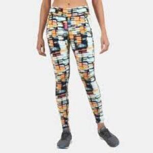 Nike Dri Fit Multicolor running workout yoga leggings Sz S